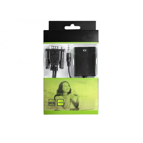 Αντάπτορας VGA σε HDMI Full HD 1080p με Ήχο 3.5mm και USB Τροφοδοσία 25-06327