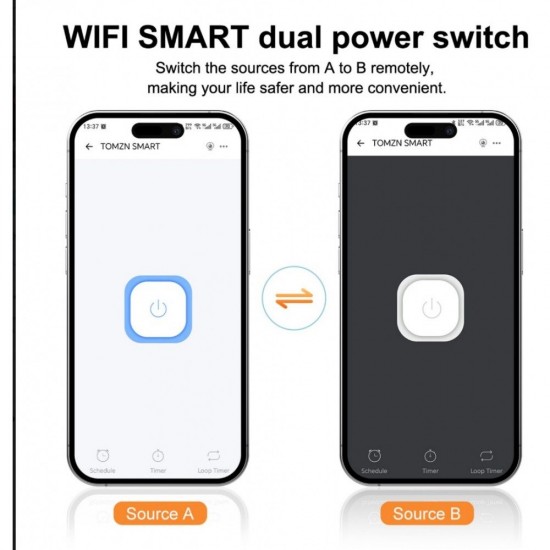 Έξυπνος Αυτόματος Μεταγωγικός Διακόπτης ATS WiFi 3P 100A Τριφασικός με eWeLink, Χρονοδιακόπτη, Alexa & Google Assistant  40-38794