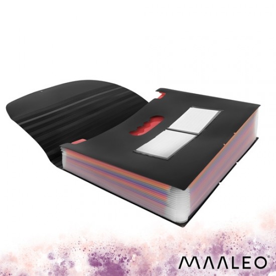Θήκη Οργάνωσης Εγγράφων A4 Maaleo με 24 Θήκες Αδιάβροχη με Λάστιχο - 28042