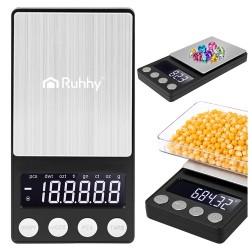 Ψηφιακή Ζυγαριά Ακριβείας Τσέπης Ruhhy 500g / 0,01g με LED Οθόνη και Λειτουργία Tare 41-27932