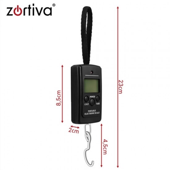 Ψηφιακή Ζυγαριά Αποσκευών Χειρός Zortiva έως 40kg με LCD Οθόνη και Γάντζο - 2-28069