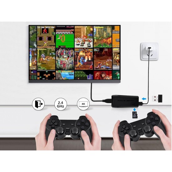 Retro Παιχνιδομηχανή TV με 20.000 Παιχνίδια 64GB HDMI και 2 Ασύρματα Χειριστήρια - 14-06363
