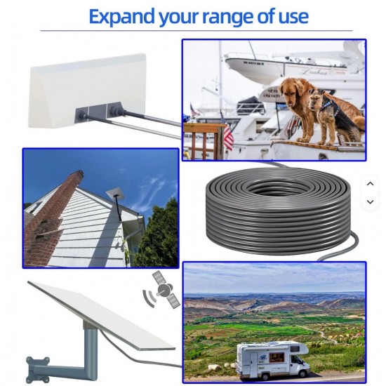 Καλώδιο Ethernet Υψηλής Ταχύτητας για Starlink Gen 3 / V3 46m 150FT Αδιάβροχο 26AWG Γκρι - 27-88911