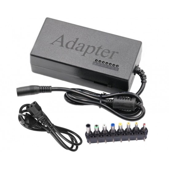 Universal Τροφοδοτικό Φορτιστής Laptop 96W με Ρυθμιζόμενη Τάση 12-24V και 8 Αντάπτορες - 4-06261
