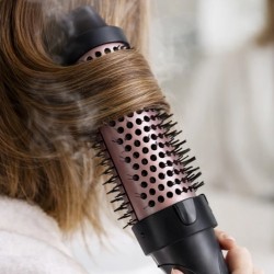 Ηλεκτρική Θερμαινόμενη Βούρτσα Μαλλιών 80W για Ίσιωμα και Styling με 4 Θερμοκρασίες 160-220°C Μαύρη - 9-27736